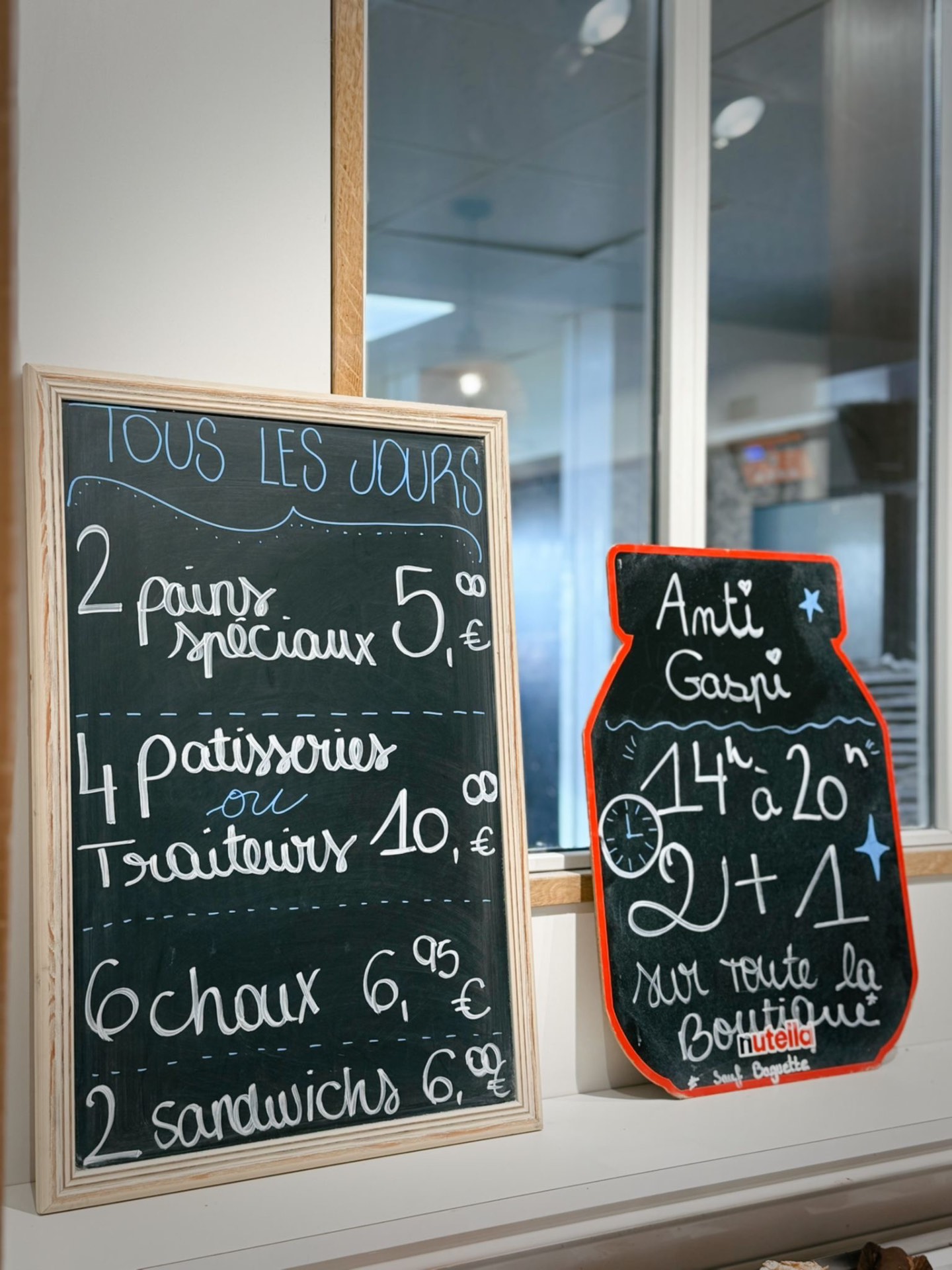 Ardoise des offres quotidiennes et anti-gaspi de la Maison Vilain
